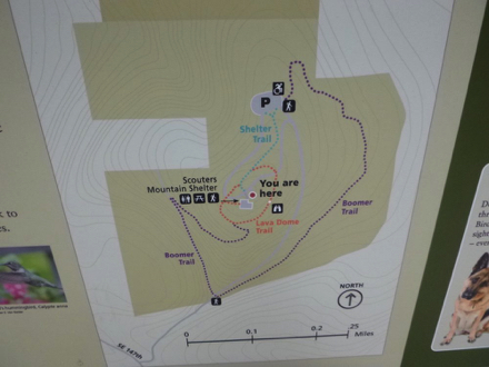 Map of the trails in the park